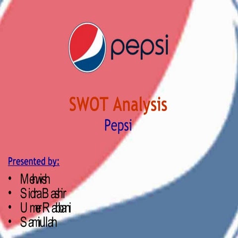 Swot analysis pepsi