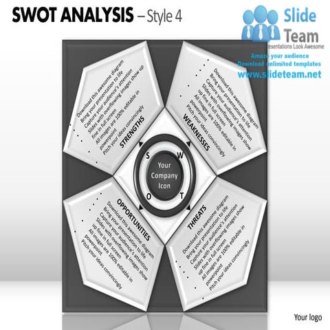 Swot analysis style 4 powerpoint presentation slides ppt templates
