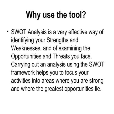 Swot And Pest Handout