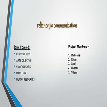 SWOT ON jio communication.pptx