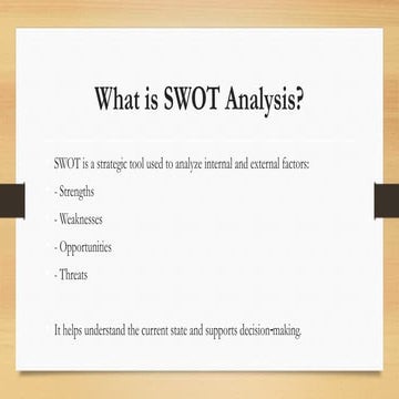 SWOT Analysis Expanded Final Presentation | PPTX