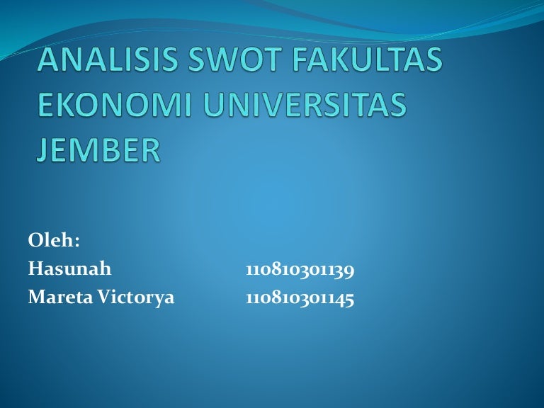 Analisis Swot Fe Unej