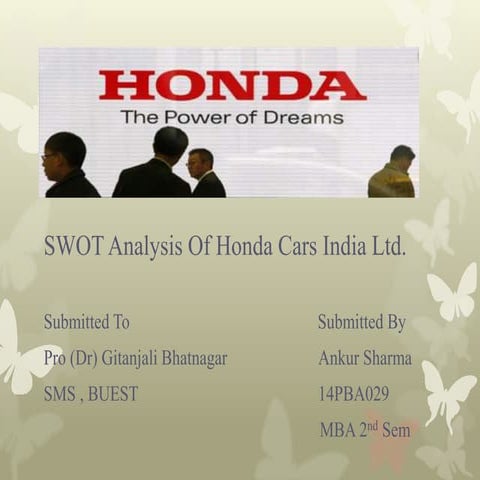 Swot honda cars by ankur 