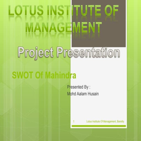 Swot of mahindra