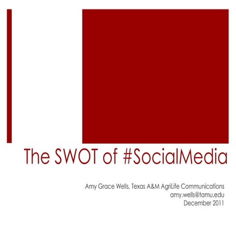 The SWOT of Social Media
