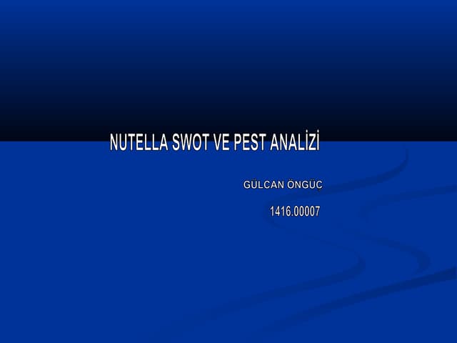 Swot ve pest