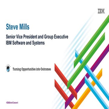 Steve Mills Senior Vice President and Group Executive IBM Software and Systems