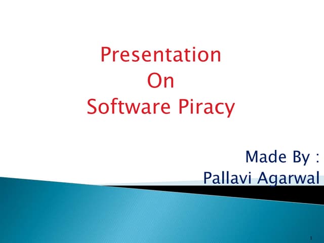 Presentation on Software Piracy