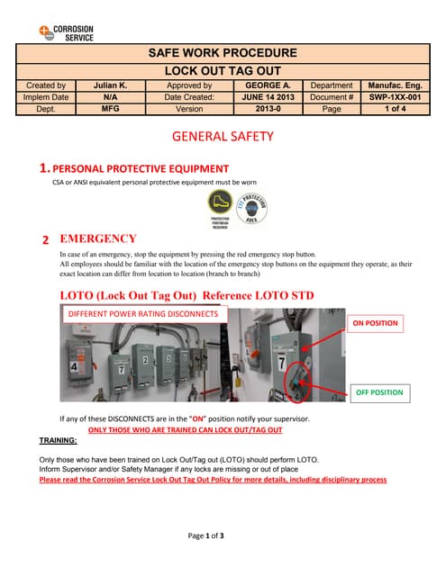 Shop floor safety | PPT