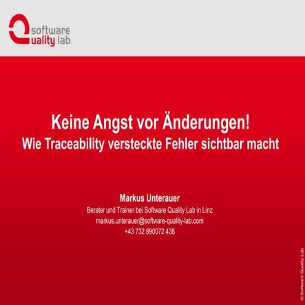 Traceability von Software Anforderungen