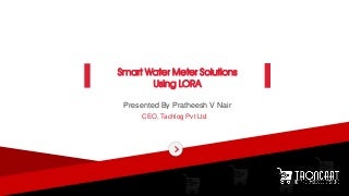 Smart water meter solutions using LoRa WAN - Troncart