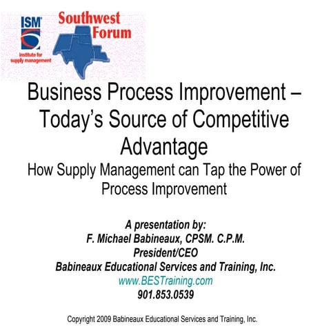 Improving the Business Processes