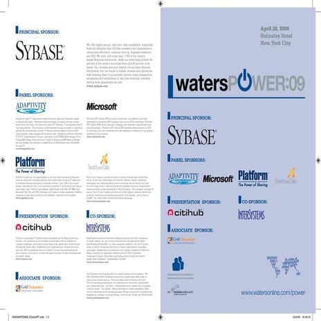 Waters Power Conference