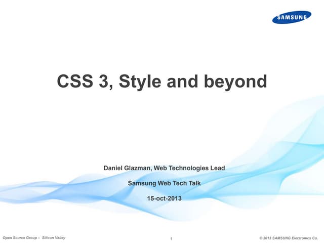 CSS 3, Style and Beyond | PPT