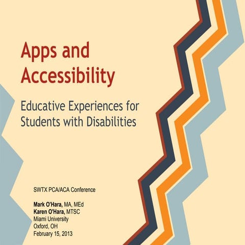 Apps and Accessibility: Educative Experiences for Students with Disabilities