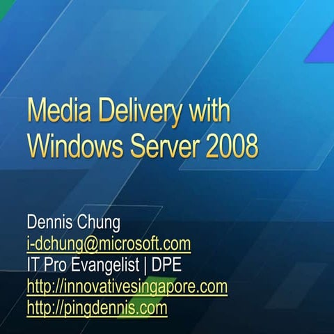 Swug apr 2010 - delivery with windows server 2008 by dennis