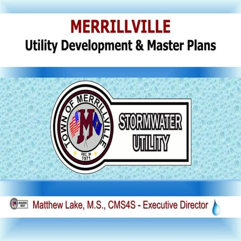 Storm Water Utility Dev. and Master Plans