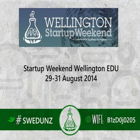 Startup Weekend Wellington EDU Warmup - Aug 2014