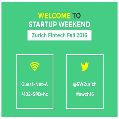Fintech Startup Weekend Zurich 2016