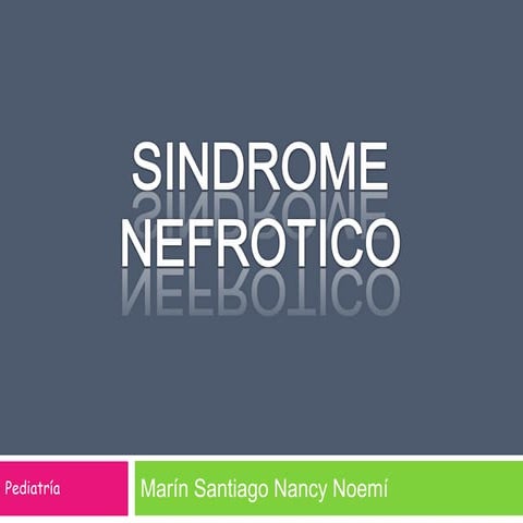Sx. renales pediatria