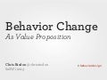 SxSW 2013: Behavior Change as Value Proposition