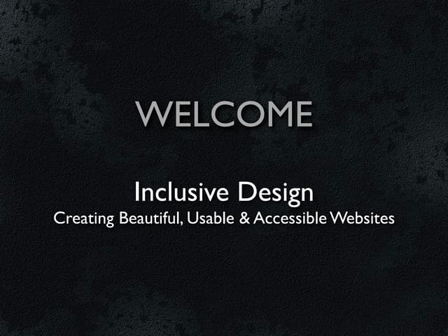 SXSW 2011 Inclusive Design