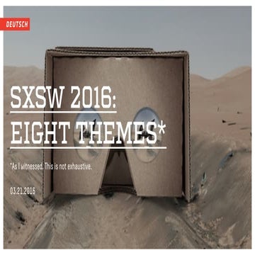 Sxsw 2016 themes