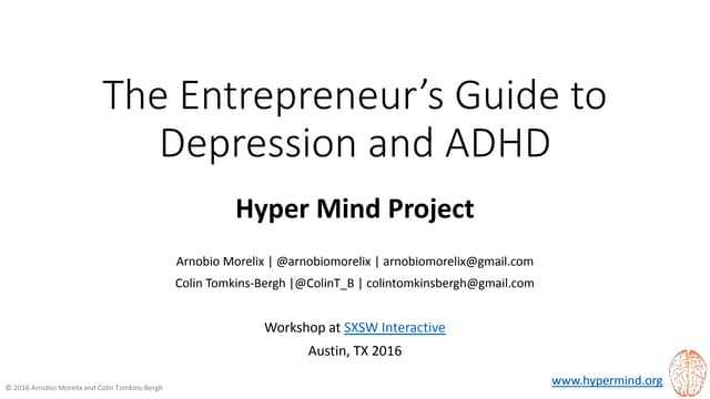 The Entrepreneur's Guide to Depression and ADHD