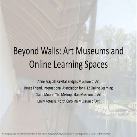 Beyond Walls: Art Museums and Online Learning