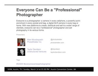 Everyone can be a Professional Photographer (SXSW 2010)