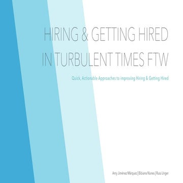 SXSW 2022 - Hiring & Getting Hired in Turbulent Times Workshop