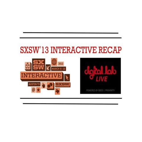 SXSW Interactive 2013 Recap