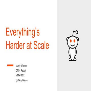 Marty Weiner, Reddit CTO @ SXSWi 2016 - Everything's Harder At Scale