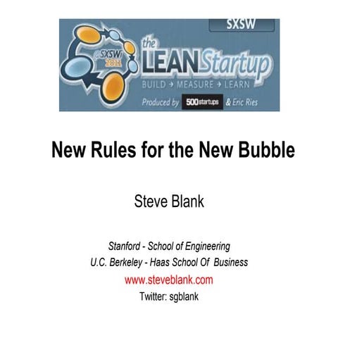 Sxsw New Rules for the New Bubble 031211