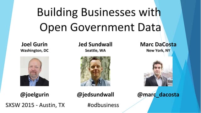 Building Businesses on Open Government Data