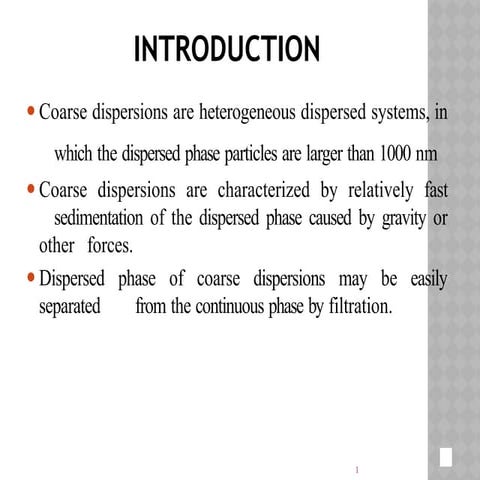 Coarse dispersion | PDF