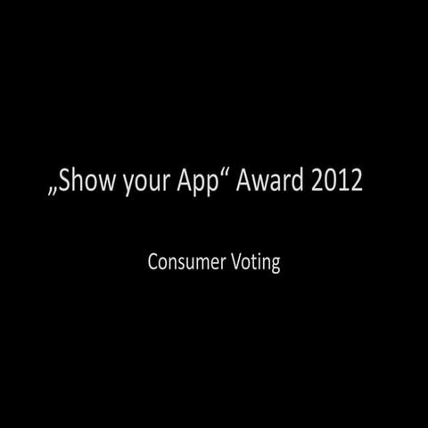Gewinner des Show Your App Awards 2012