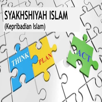 Syakhshiyah Islam (Kepribadian Islam)