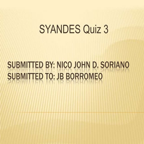 SYANDES QUIZ 3
