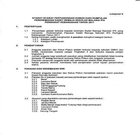 Syarat pertandingan kawad_kaki