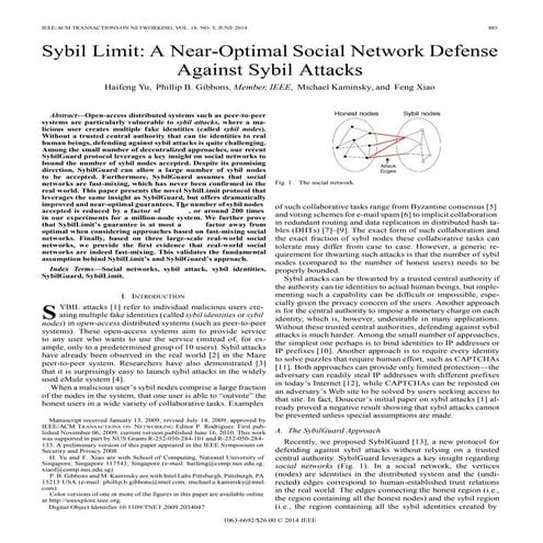 Sybil limit a near optimal social network defense against sybil attacks-2014