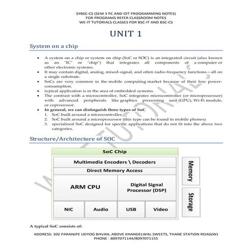 Sybsc cs sem 3 physical computing and iot programming unit 1 | PDF