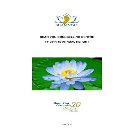 Sycc annual report &amp; audited accounts fy 2014 2015 represent
