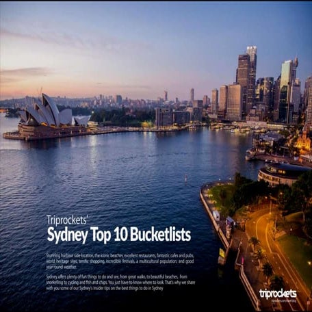 Triprockets' Top 10 Sydney bucketlist