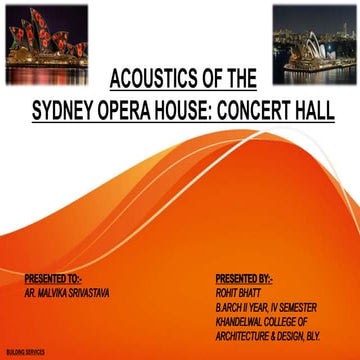 Sydney opera house acoustical features