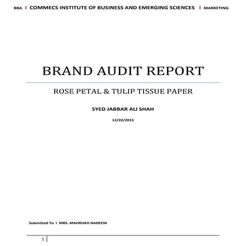 Rose  Petal Brand Audit