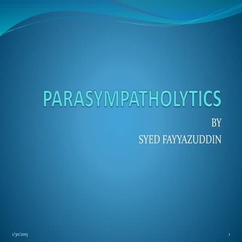 Sympatholytics | PPTX