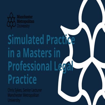 Chris Sykes slides, Professionalism in Practice designs for the SIMple platfo...