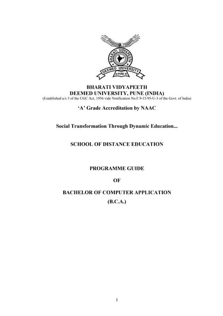 BCA Syllabus 