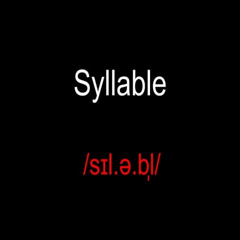 Syllable structure